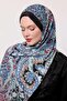 Blue Abstract Flower Pattern Love Shawl - 2
