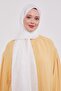 Off White Abstract Leaf Pattern Jacquard Capri Shawl