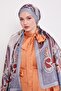 Blue Baroque Indian Silk Shawl - 3
