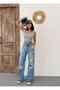 Women's Wide-Leg Laser High-Waist Wide-Leg Jeans Mid Blue - 3