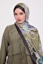 Khaki Baroque Indian Silk Shawl - 3