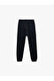 Printed Detailed Pocketed Fleece-Lined Jogger Sweatpants - 2