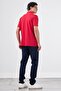 Men's Slim Fit Polo Collar Red T-Shirt - 5