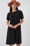 Women's Lace-Up Midi Dress Black 1145
