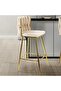 Bar Stools with Velvet Fabric, 99cm Viola High Bar Chair with Gold Finish for Kitchen