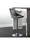 Velvet Bar Stool, Modern Adjustable Milan Grey Upholstered High Bar Chair