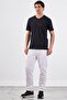 Men's Slim Fit V-Neck Black T-Shirt - 2
