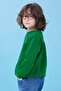 Unisex Basic Crew Neck Hooded Winter Sweatshirt - Green - 2