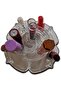 Rose-Shaped Clear Acrylic Cosmetic Organizer – 5-Section Storage - 4