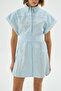 Ss6078 Shirt Lace Detailed Mini Dress - 4