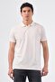 Men's Slim Fit Polo Collar White T-Shirt