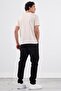 Men's Slim Fit Crew Neck Ecru T-Shirt - 4