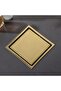 DEOKXZ 6 Inch Brushed Golden Square Shower Drain - 3