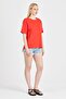 Women's Back Detailed 100% Cotton Red T-Shirt - 4
