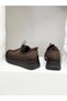 2551701K Rubber Lace Khaki Leather Orthopedic Daily Shoes for Women - 5