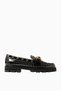 Mansion Stud Loafer, Luxury Men's / Women's Shoes with Black Patent Leather and Antique Metal Detail - 4