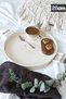 Set of 3 Round Metal Tray with Wooden Handles, Cream Set - 4