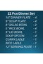 22 Pcs Gold line Melamine Dinner Set - 7
