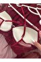 Boxed 12-Piece Pause Burgundy Satin Pajama Nightgown Robe Underwear Dowry Set - 3