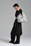 Women's Woven Label Detailed Strap Design Bag - 4