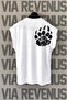 Bear Claw Back Printed Zero Sleeve Crew Neck Sports Tshirt
