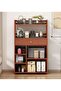 FFD Bamboo Bookshelf – 6-Tier Multi-Purpose Organizer with Drawer | Solid Natural Bamboo Wood - 5