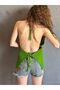 Hand Knitted Flowered Binding Women's Bluz Bustiers - 4