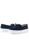 Navy Blue Suede Extra Light Children's Loafer Shoes - 8
