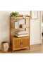 FFD Versatile Bamboo Bookshelf Cabinet – Narrow Vertical Bookcase, Freestanding Storage Shelf - 4
