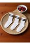 3 Pairs White Hooped Unisex Tennis College Sport Socks Cotton Comfortable High Quality - 4