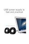 مكبرات صوت USB للكمبيوتر ستيريو مدمج، مدخل 3.5 مم، جهير غني رقم الموديل DZ-V350 - 6