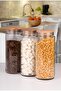 Mega Size 3-Piece 1500 ml Striped Glass Food Jar - 3