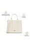 Women's Cob's25 Medium satchel (Off White) - 3