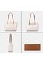 Women's Mono Betula Large Tote Handbag (White) - 4