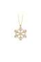 Snowflake Necklace Zircon White Stone Snowflake Steel Necklace - 2