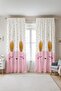 Golden Eared Rabbit Patterned Children's Baby Room Background Curtain (Single Wing Pricing)