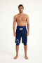 Navy Blue Men's Swimming Shorts – Quick Dry Sea Shorts with Inner Leggings S2503-2 - 5