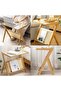 FFD Wooden End Table - 50x56x36cm - Bamboo Side Table with Storage - Small Coffee Table - 7