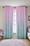 Pink Blue Hearts Patterned Children's Baby Room Background Curtain (Single Wing Pricing) - 3