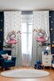 3B Gray Moon Princess Patterned Children's Baby Room Background Curtain (Single Wing Pricing) - 2