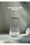 61 Piece Sapphire Gold 12-Person Cut Glass Cup Set Dowry Water Set Tableware - 4