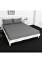 Extra Deep Fitted Elastic Bedsheet Set With Pillow Covers (Grey, Single (90x190+30CM))