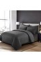 6-Piece Duvet Cover Set – Includes 1 Duvet Cover, 1 Fitted Sheet, 4 Pillowcases (Grey, Queen) - 3