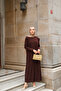 Women's Asymmetrical Loose Suit Bitter Brown - 5
