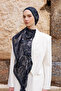 Sunrise Spring Pattern Shawl - Black - 3