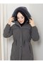 Women's Large Size Fiber Filled Sports Quilted Nova Fabric Coat 0198 - 3