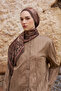 Sunrise Spring Pattern Shawl - Brown - 3