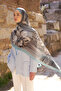 Sunrise Lily Pattern Shawl - Blue - 2