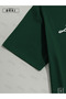 Limited Edition Printed Oversize Forest Green T-Shirt & Black Pants Tracksuit Set - 4