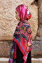 Sunrise Carnival Pattern Shawl - Pink - 3